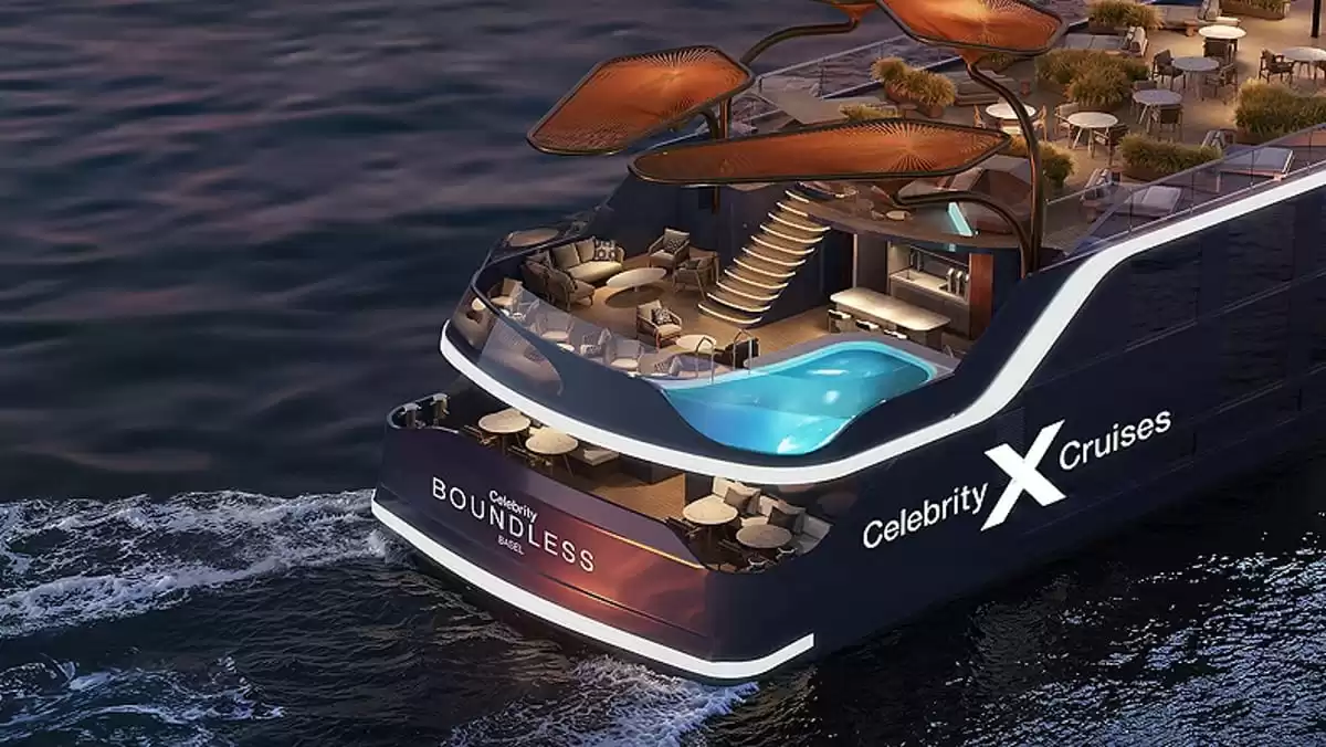 Vue aérienne du Celebrity Boundless