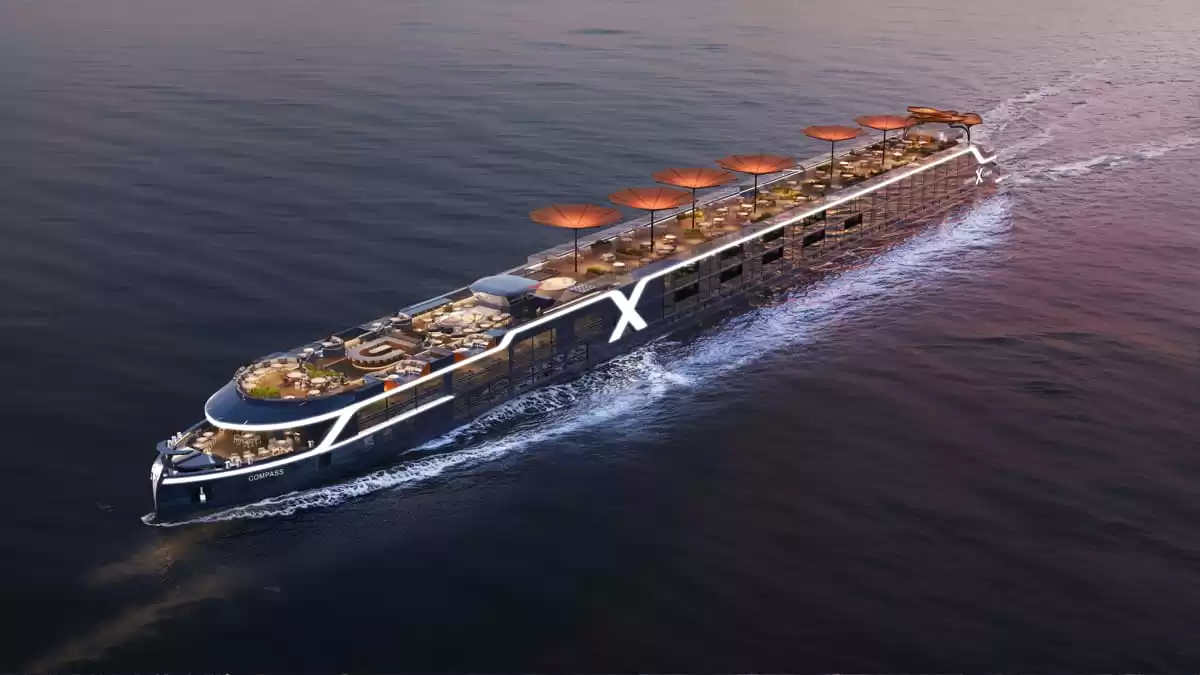 Vue aérienne du Celebrity Compass