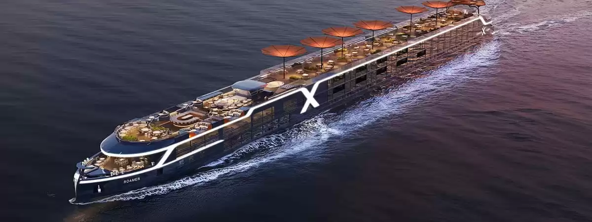 Vue aérienne du Celebrity Roamer