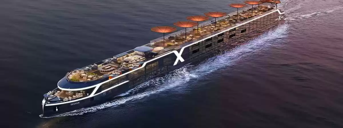 Vue aérienne du Celebrity Seeker