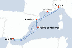Crucero con salida desde Málaga : Promociones, ofertas 2020 - 2021