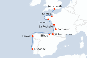 Itinéraire : Europe du Nord & Atlantique NE