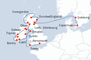 Itinéraire : Europe du Nord & Atlantique NE