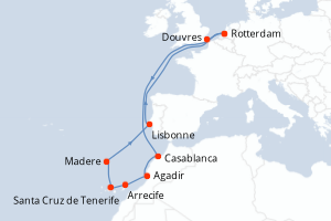 Itinéraire : Europe du Nord & Atlantique NE