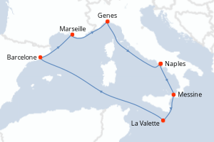 Itinéraire : Méditerranée & mers adjacentes
