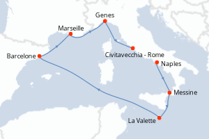 Itinéraire : Méditerranée & mers adjacentes