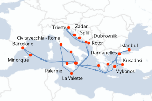 Itinéraire : Méditerranée & mers adjacentes