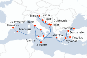 Itinéraire : Méditerranée & mers adjacentes