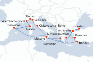 Itinéraire : Méditerranée & mers adjacentes