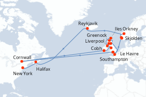 Itinéraire : Europe du Nord & Atlantique NE