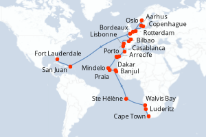 Itinéraire : Europe du Nord & Atlantique NE