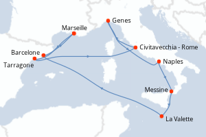 Itinéraire : Méditerranée & mers adjacentes