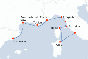 Itinéraire : Méditerranée & mers adjacentes