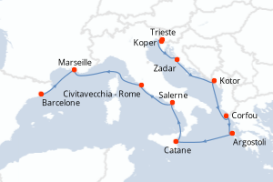 Itinéraire : Méditerranée & mers adjacentes