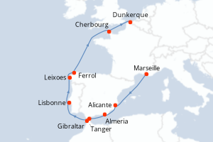 Itinéraire : Europe du Nord & Atlantique NE
