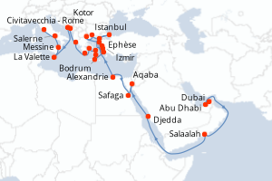 Itinéraire : Méditerranée & mers adjacentes