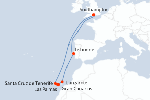 Itinéraire : Europe du Nord & Atlantique NE