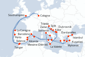 Itinéraire : Méditerranée & mers adjacentes