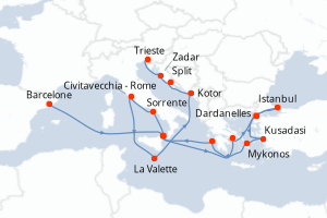 Itinéraire : Méditerranée & mers adjacentes