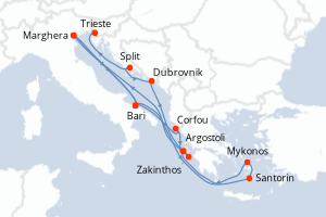 Itinéraire : Méditerranée & mers adjacentes