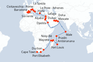 Itinéraire : Méditerranée & mers adjacentes