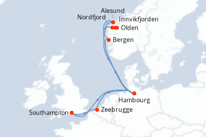 Itinéraire : Europe du Nord & Atlantique NE