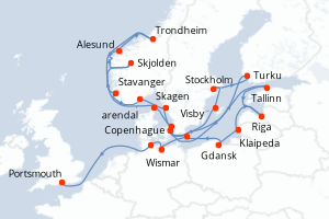 Itinéraire : Europe du Nord & Atlantique NE