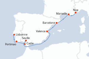 Itinéraire : Méditerranée & mers adjacentes