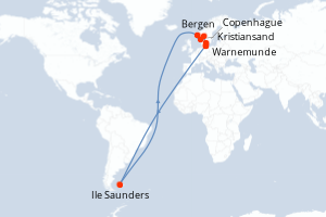 Itinéraire : Europe du Nord & Atlantique NE