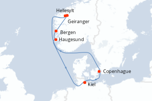 Itinéraire : Europe du Nord & Atlantique NE