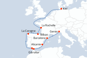 Itinéraire : Méditerranée & mers adjacentes