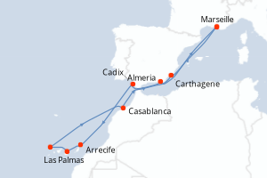 Itinéraire : Méditerranée & mers adjacentes