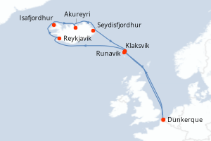 Itinéraire : Europe du Nord & Atlantique NE