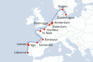 Itinéraire : Europe du Nord & Atlantique NE