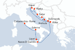 Itinéraire : Méditerranée & mers adjacentes
