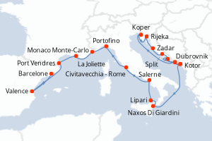 Itinéraire : Méditerranée & mers adjacentes