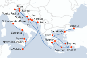 Itinéraire : Méditerranée & mers adjacentes