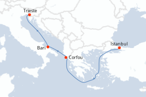 Itinéraire : Méditerranée & mers adjacentes