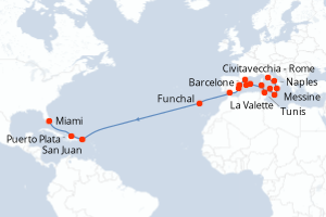 Itinéraire : Méditerranée & mers adjacentes