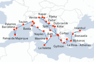 Itinéraire : Méditerranée & mers adjacentes