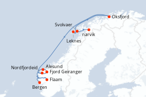 Itinéraire : Europe du Nord & Atlantique NE