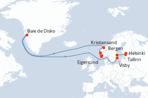 Itinéraire : Europe du Nord & Atlantique NE