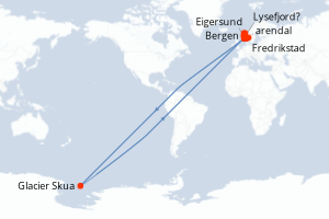 Itinéraire : Europe du Nord & Atlantique NE