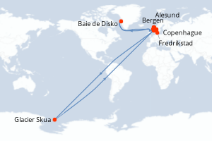 Itinéraire : Europe du Nord & Atlantique NE