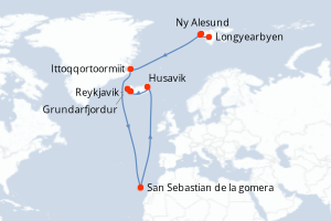 Itinéraire : Europe du Nord & Atlantique NE