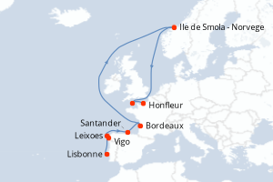 Itinéraire : Europe du Nord & Atlantique NE