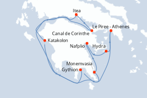 Itinéraire : Méditerranée & mers adjacentes