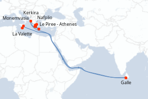 Itinéraire : Méditerranée & mers adjacentes