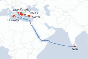 Itinéraire : Méditerranée & mers adjacentes