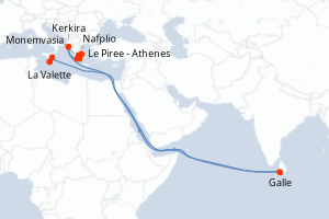 Itinéraire : Méditerranée & mers adjacentes